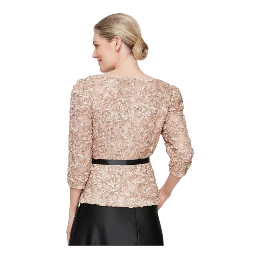 Alex Evenings
Women's 3/4 Sleeve Soutache Blouse - Picture 2 of 5